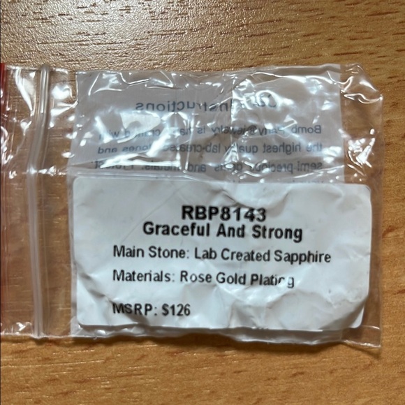 Bomb Party Sapphire and Rose Gold Ring - September 2024 - size 6 - Picture 2 of 4